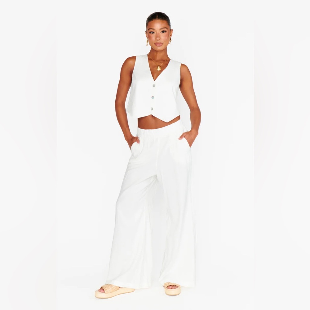 Show Me Your MuMu White Wide Leg Pants